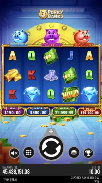 3 Porky Banks Hold and Win - imagem do jogo