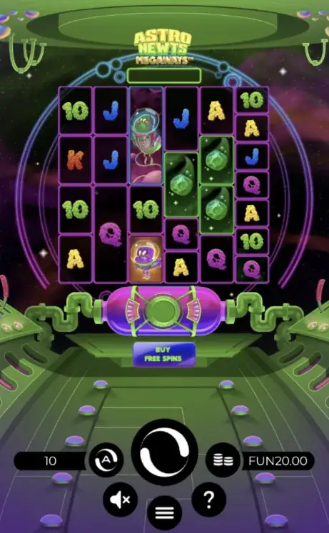 Astro Newts Megaways - captura de tela do jogo