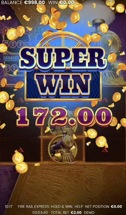 Fire Rail Express: Hold & Win - captura de tela do jogo