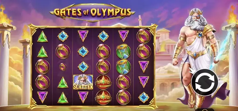 Gates of Olympus - tela do jogo