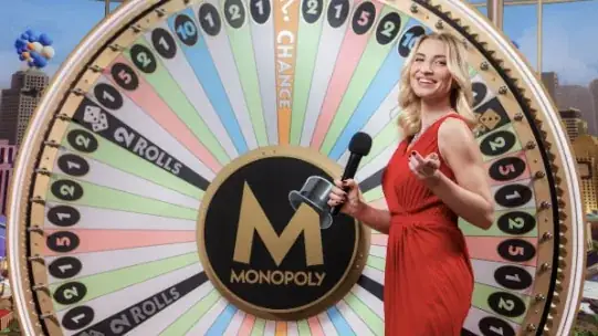 MONOPOLY Live - estúdio e roda do jogo