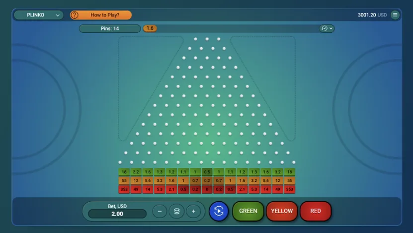 Plinko - captura de tela do jogo
